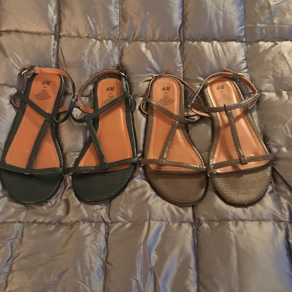 h&m black heeled sandals